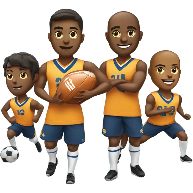 athlete of corporate football team emoji