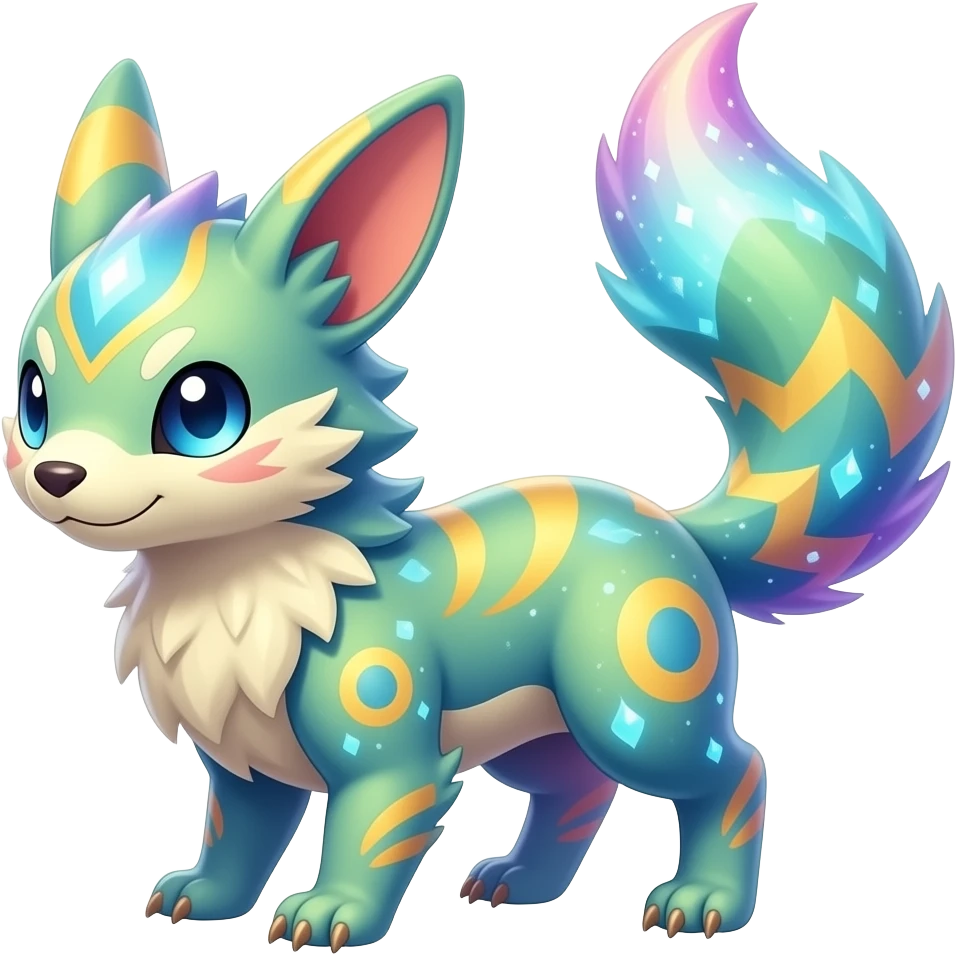 Elemental magical colorful exotic animesque Pokémon-Fakémon-animal-creature emoji