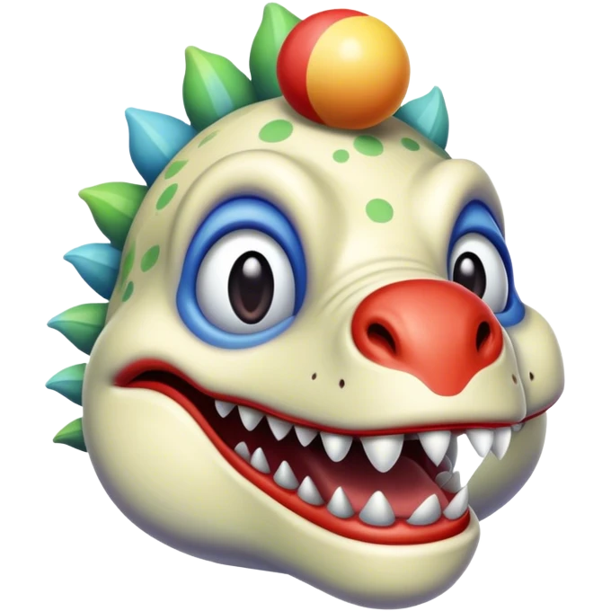 babyface dinosaur clown emoji