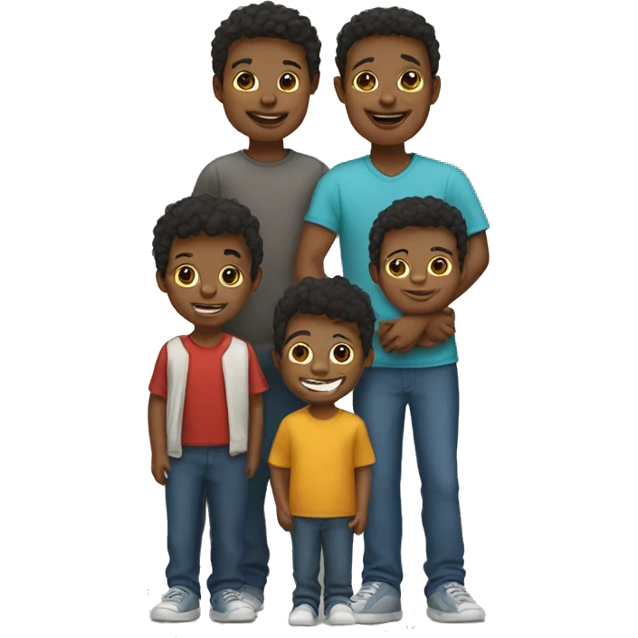 Family of 3 boys emoji