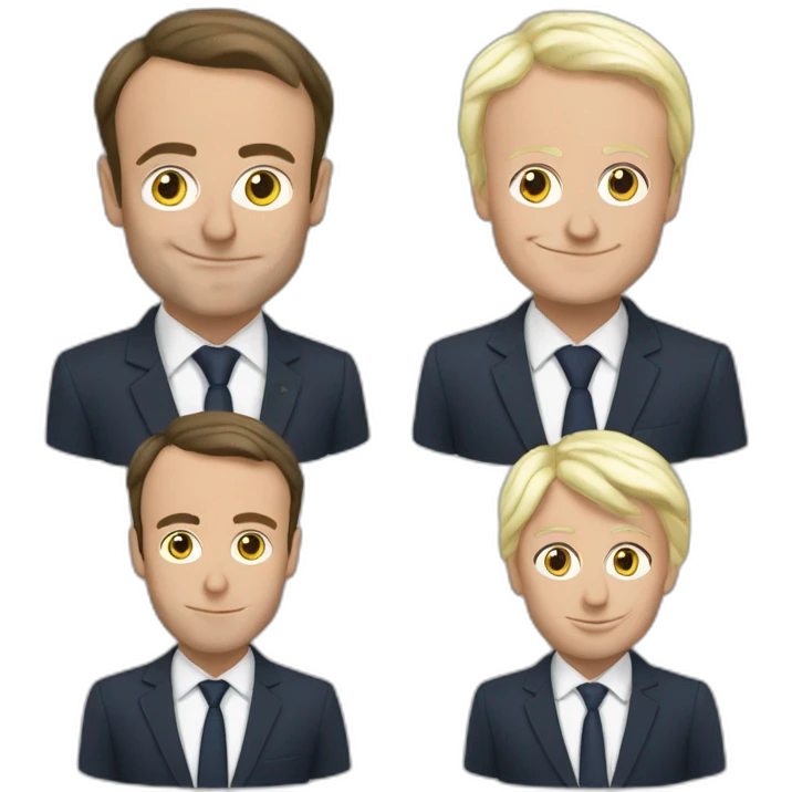Macron+lepen emoji