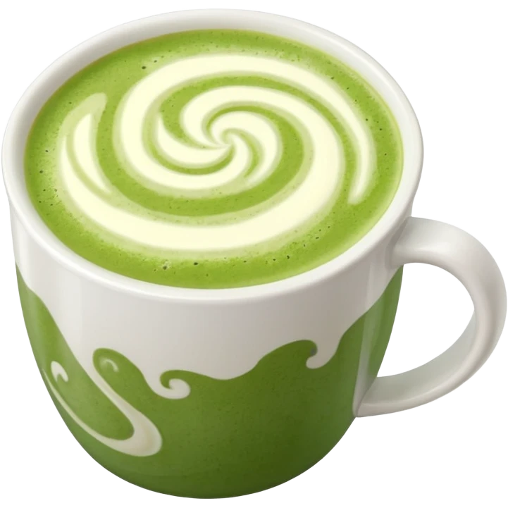 matcha latte top view emoji