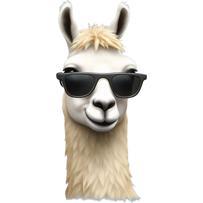 Un lama avec des lunettes de soleil  emoji