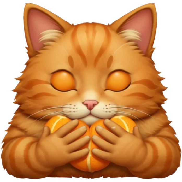 cat closed eyes with hands emoji