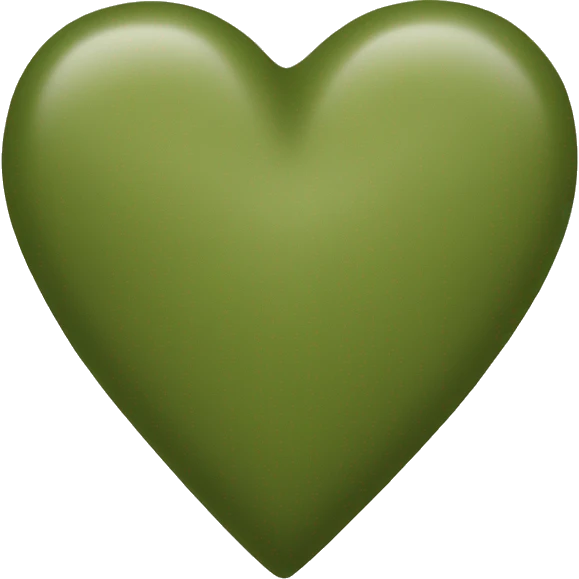 Olive green heart emoji