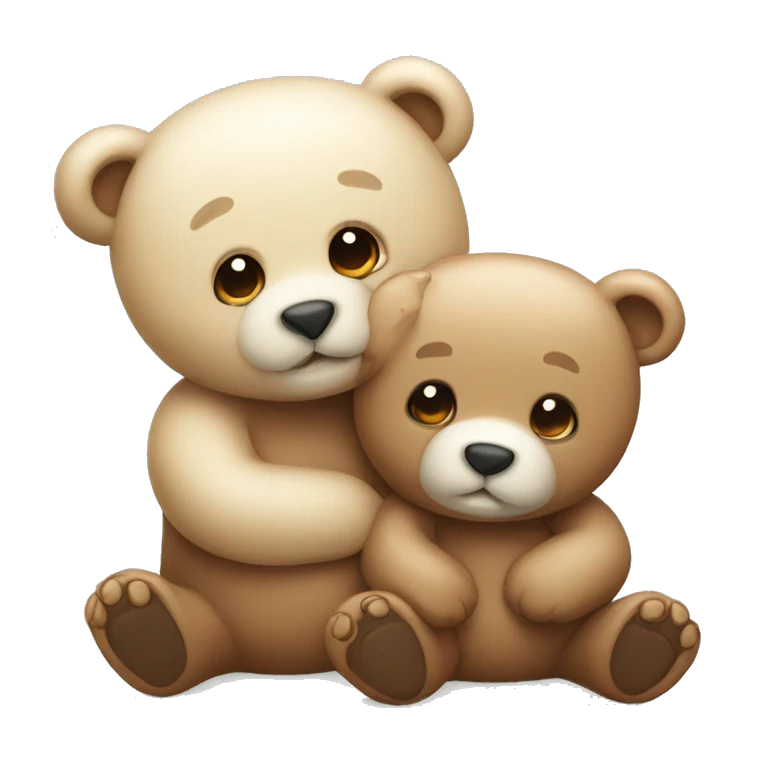 Cute bears like friends emoji