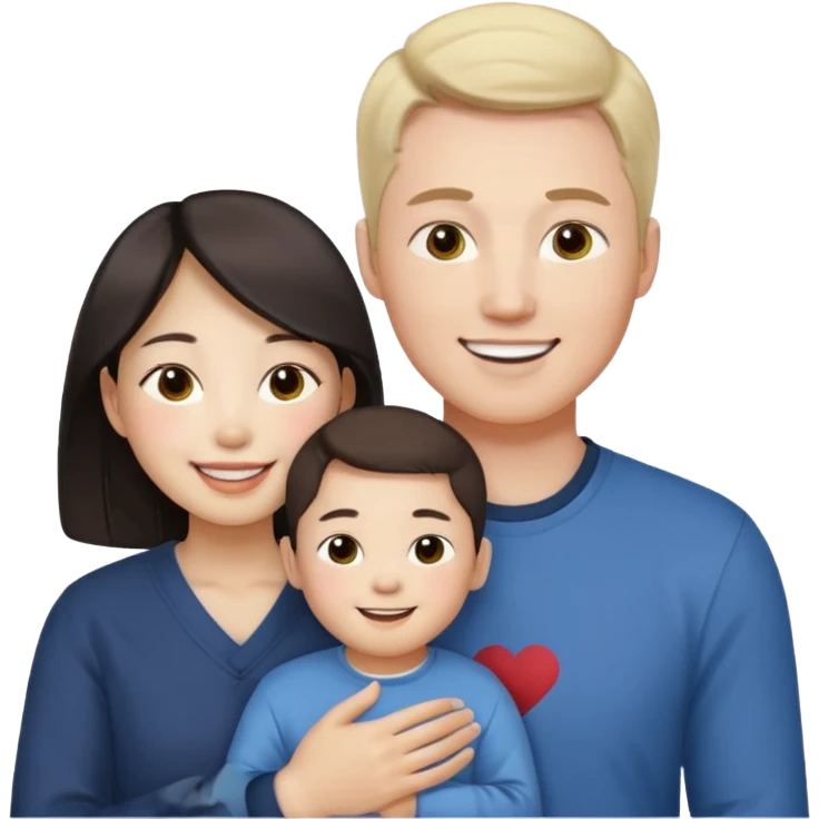 family emoji 3 people korean x white amwf emoji
