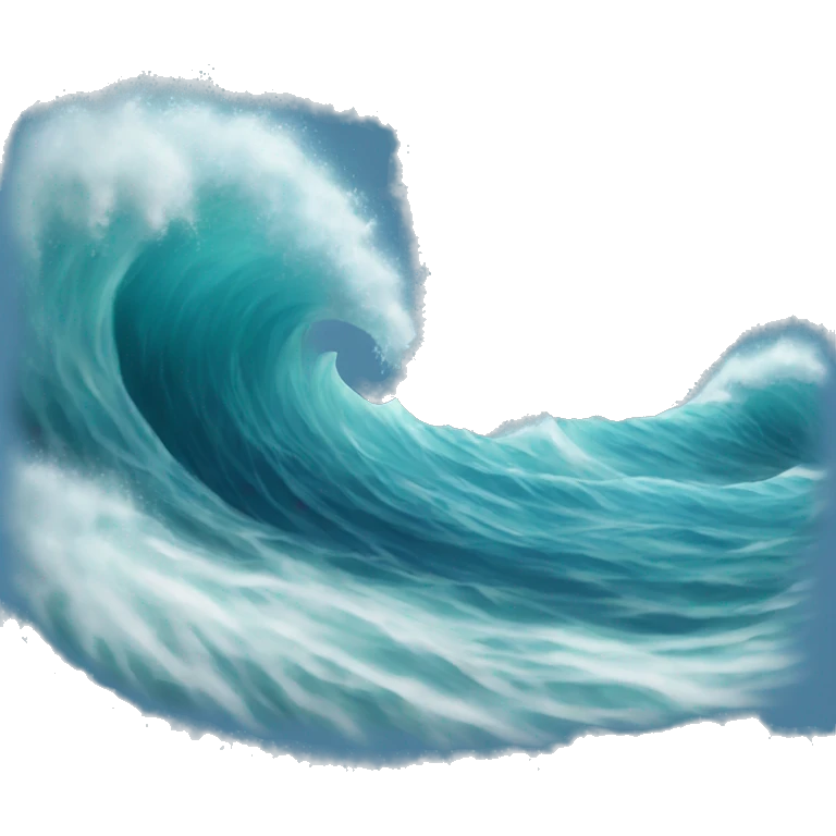 realistic ocean wave emoji