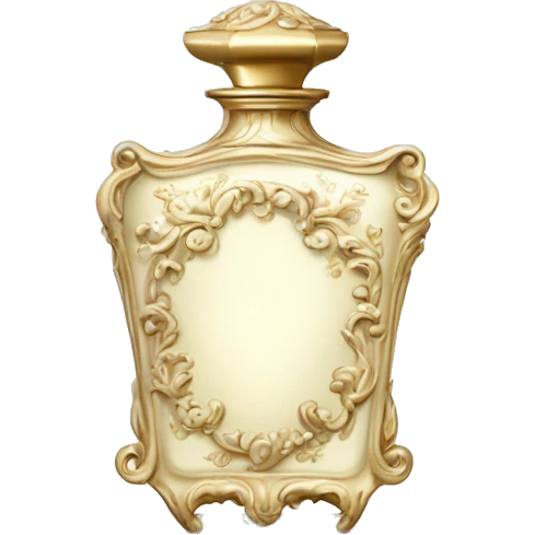 Vintage rococo perfume pale white emoji
