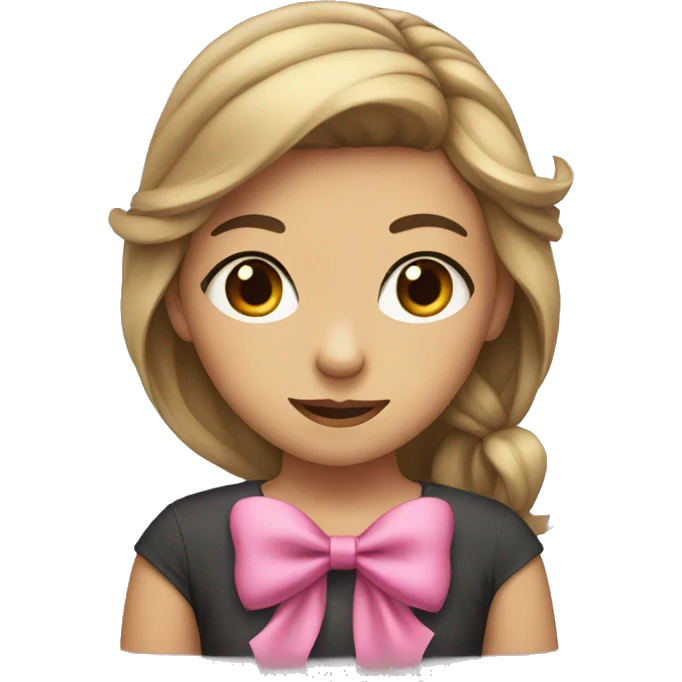 girl with a bow  emoji