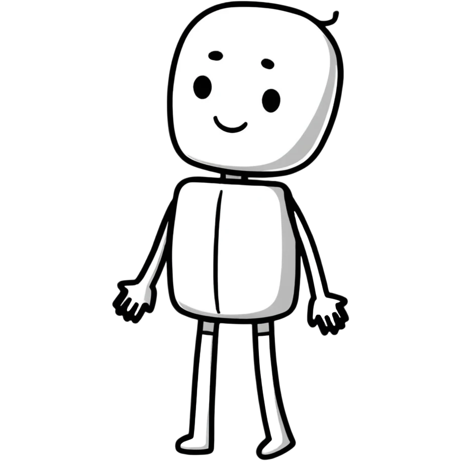 sticker style stick figure emoji