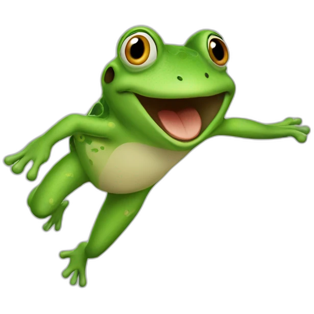 mr frog jumping emoji