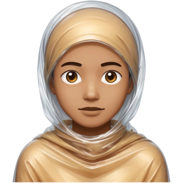 Human wrapped in plastic wrap emoji