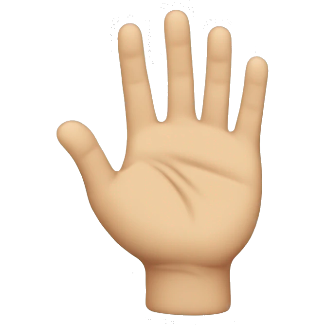 open palm with finger tuckeds emoji