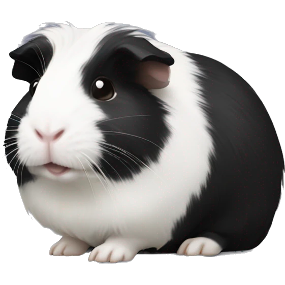 Black with white guinea pig emoji