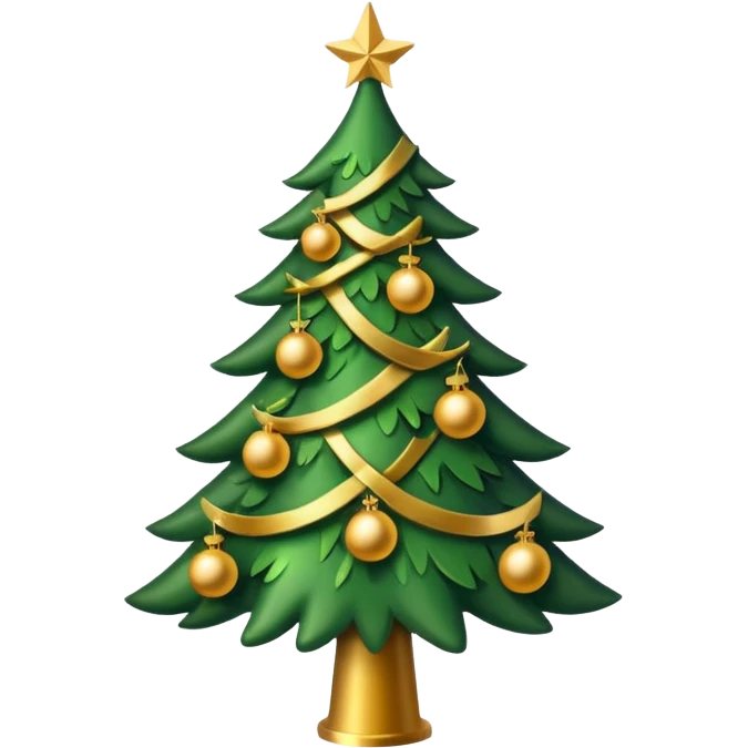 Christmas tree with Gold decoration’s emoji
