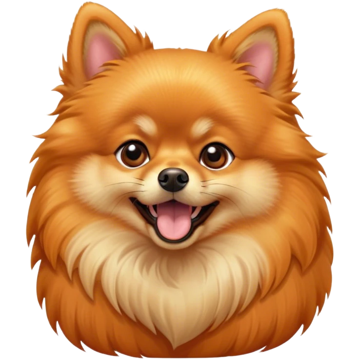 Cinematic Cute Yawning Orange Pomeranian Portrait Emoji, Head tilted slightly with a dramatic, wide-open yawn, showcasing a soft, fluffy orange Fur with a subtle shimmer, floppy ears slightly drooping, round brown eyes barely open in drowsy contentment, Simplified yet irresistibly adorable features, highly detailed, glowing with a soft, cozy glow, high shine, relaxed yet expressive, stylized with a touch of whimsy, bright and endearing, soft glowing outline, capturing the essence of a sleepy yet affectionate companion, so drowsy it feels like it could stretch right out of the screen and curl up for a nap! emoji