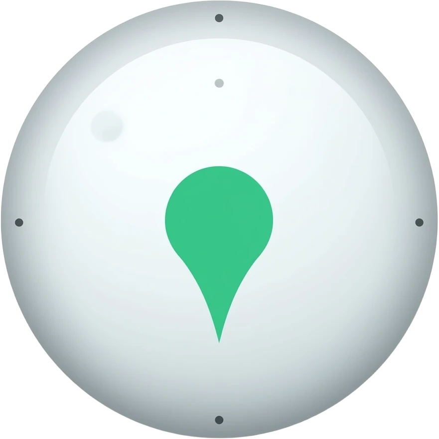 A clean, centered vector or high-res PNG of the "Life with Dots" sequence: a faint gray arc of small dots leading up to a large, vibrant, Solid Bright Green (#00E676) dot. This element must fit entirely within a 66% "safe zone" circle to ensure it is never clipped by system masking. emoji