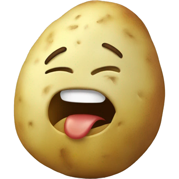 Potato crying laughing emoji