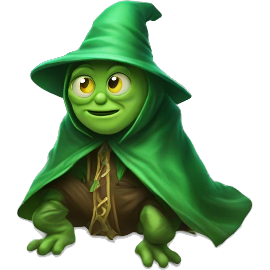 Crawly the green gnom wizard emoji