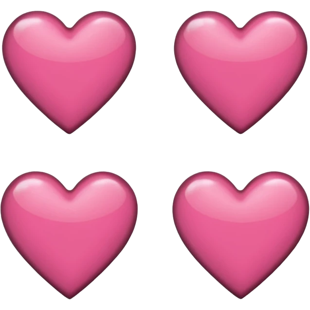 4 pink and dark brown hearts  emoji
