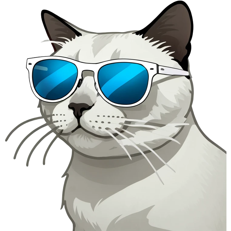 Cat with sunglasses emoji