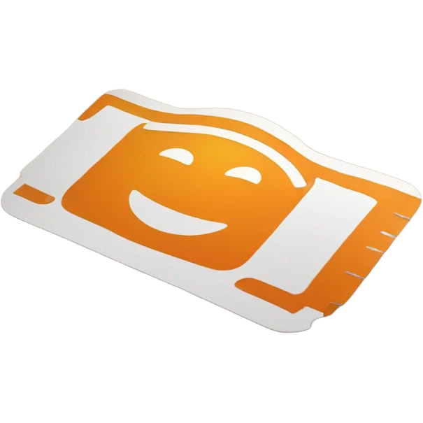 orange ticket gift card emoji