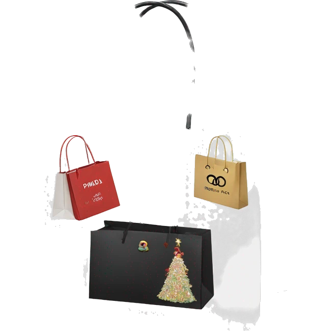 Christmas Chanel prada paper shopping bags emoji