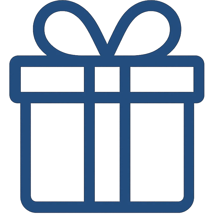 gift box icon, simple and clear, minimal color, modern icon style emoji