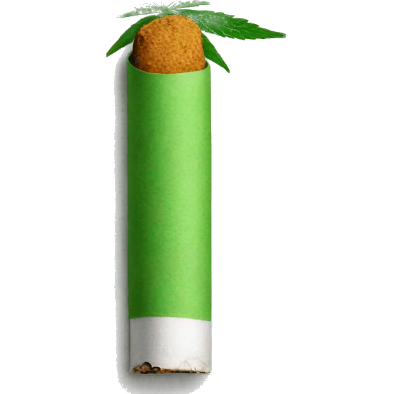 green cannabis cigarette rolled emoji