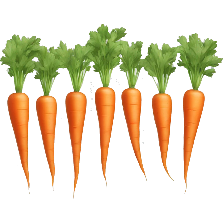 bunched carrot. no face. emoji