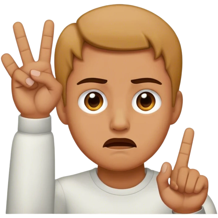 Tired flipping off emoji