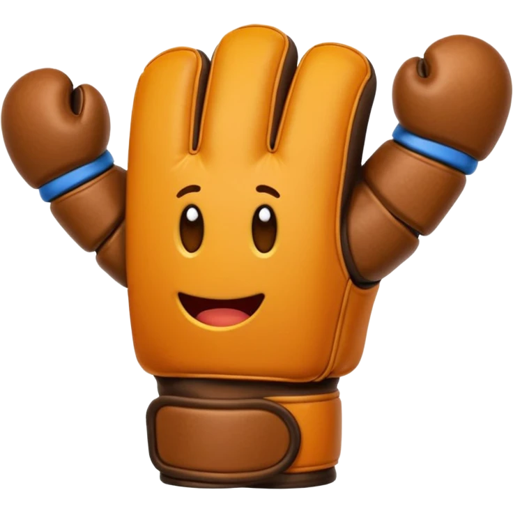 guantes de portero de futbol aplaudiendo, divertido emoji