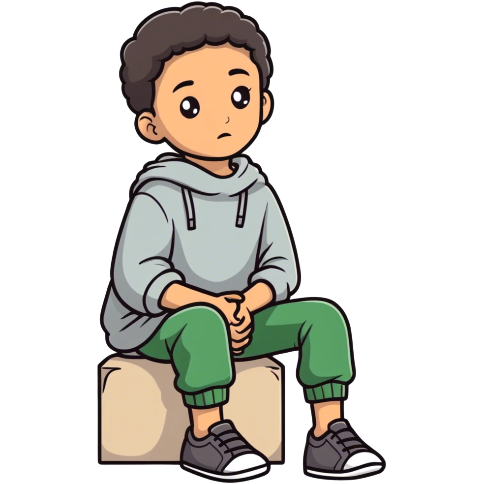 Palestinian kid holding leg emoji