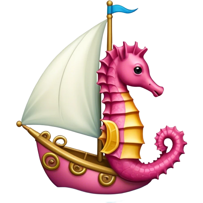 Rosa seahorse with a sail emoji