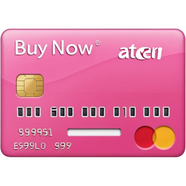 pink buy now pay later emoji