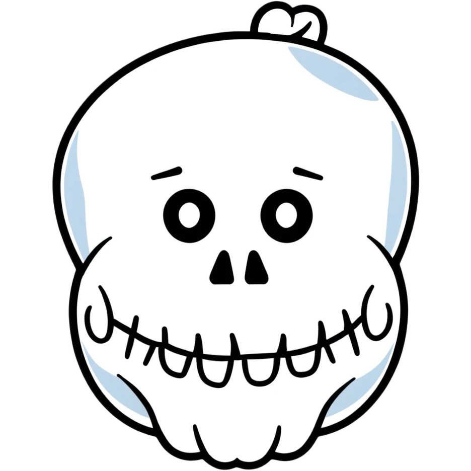 happy emoji with skull eyes emoji