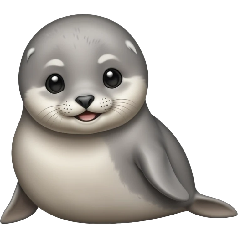 Cute smiling baby seal emoji