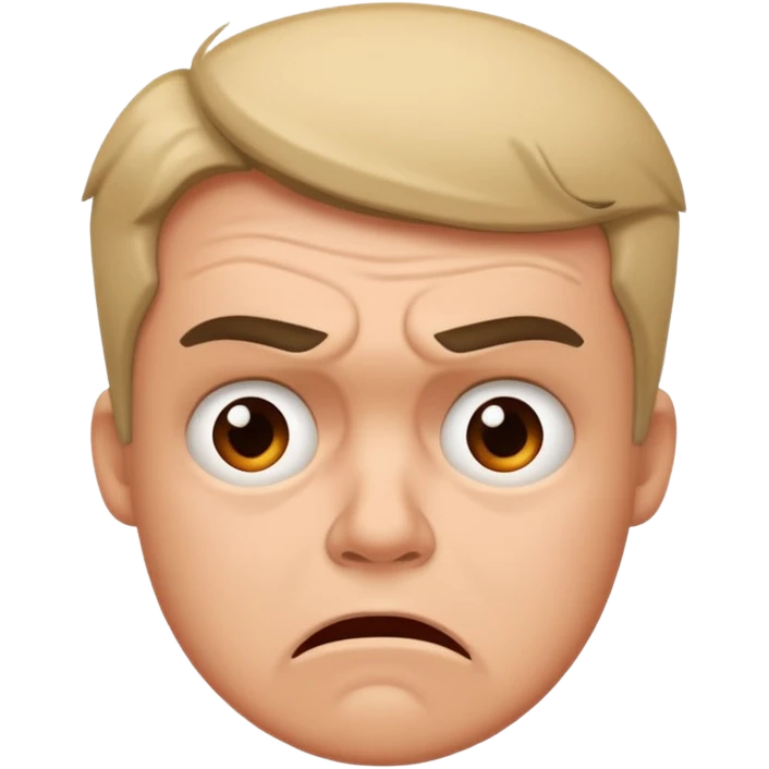 Upset customer emoji