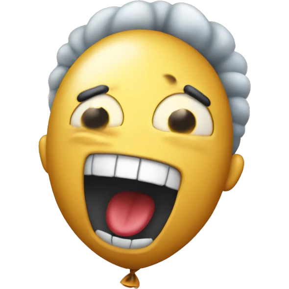 A silly face emoji where the head is a balloon blowing up emoji