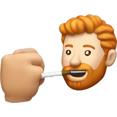 ginger blowing smoke to the right emoji