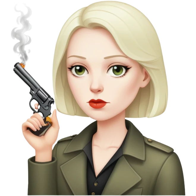 Me, smoking over a gun emoji