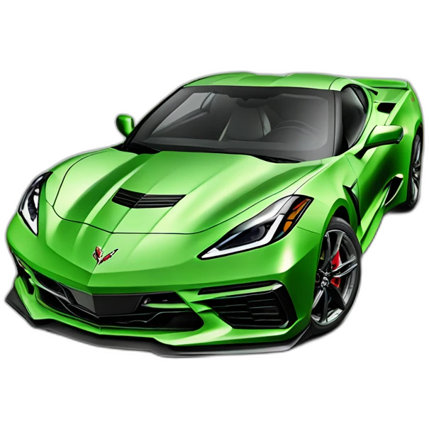 Light Green Corvette c8 emoji