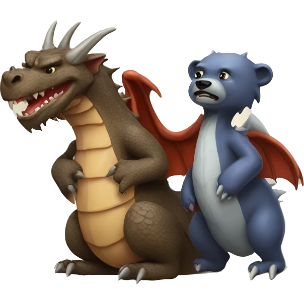 dragon and a bear combined ￼ emoji
