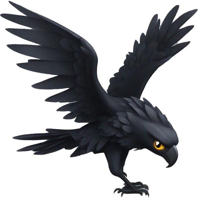 Black wing emoji