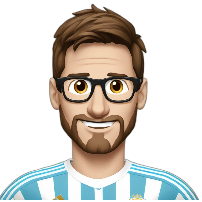 lionel messi con lentes de sol y la camiseta de argentina emoji
