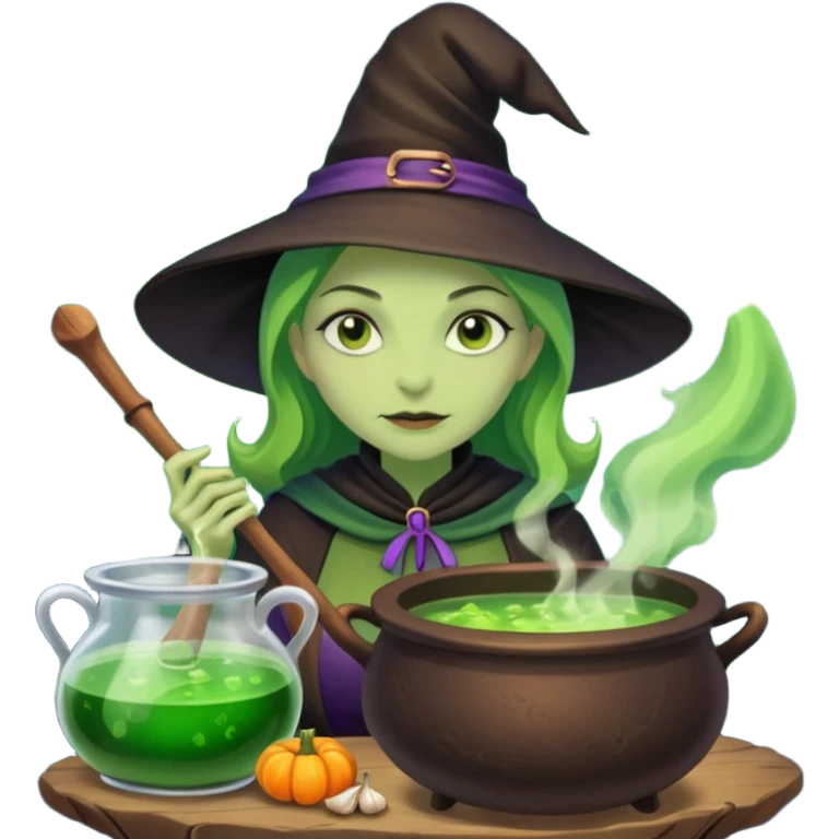 green witch cooking potion emoji