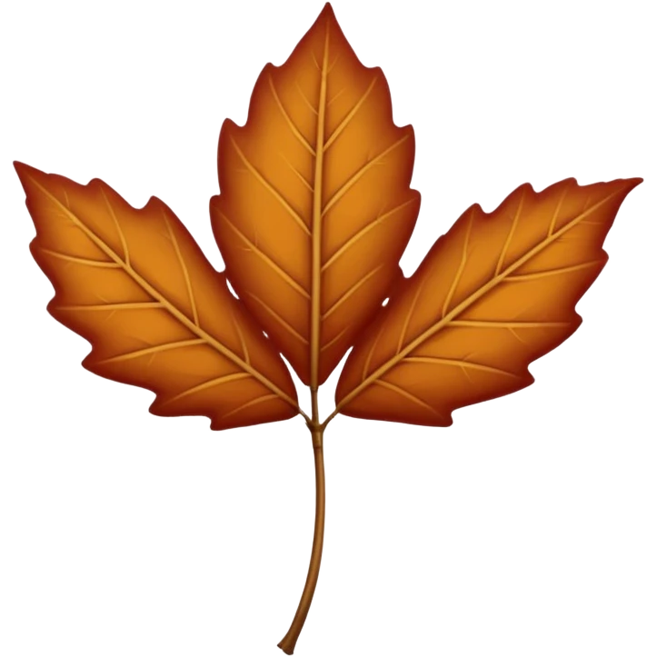 Hoja de otoño En color vintage emoji