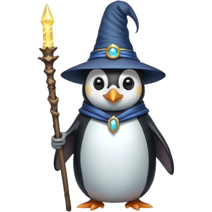 Penguin Wizard emoji