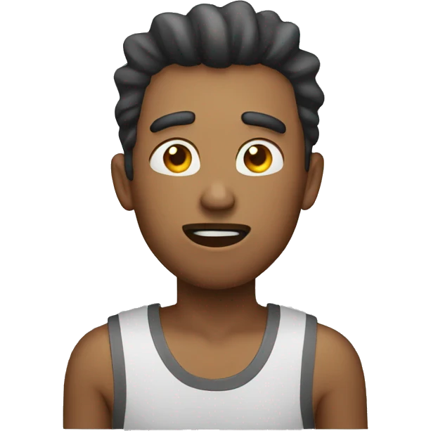 Man with reaction emoji